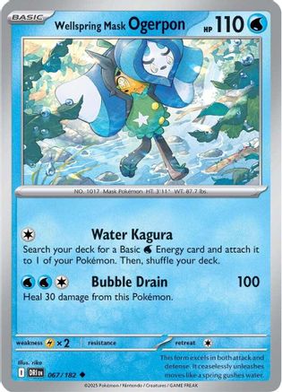 Wellspring Mask Ogerpon (067) - SDR  - Uncommon - Reverse Holofoil