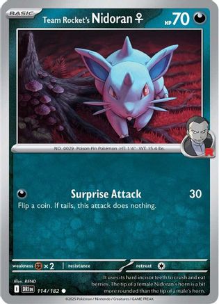 Team Rocket's Nidoran (114) - SDR  - Common - Reverse Holofoil
