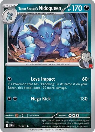 Team Rocket's Nidoqueen (116) - SDR  - Uncommon - Reverse Holofoil