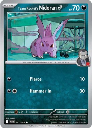 Team Rocket's Nidorand (117) - SDR  - Common - Reverse Holofoil