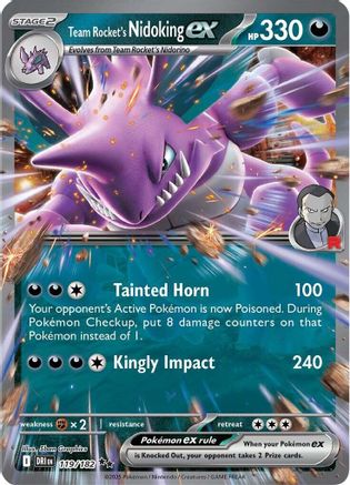 Team Rocket's Nidoking ex (119/182) - SDR  - Double Rare - Holofoil