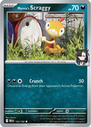 Marnie's Scraggy (132) - SDR  - Common