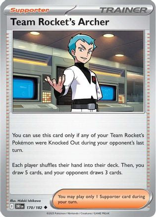 Team Rocket's Archer (170/182) - SDR  - Uncommon - Reverse Holofoil