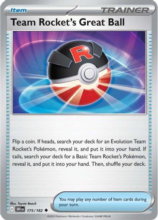 Team Rocket's Great Ball (175) - SDR  - Uncommon - Reverse Holofoil