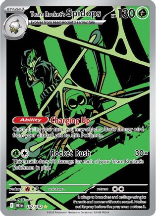 Team Rocket's Spidops (187/182) - SDR  - Illustration Rare - Holofoil