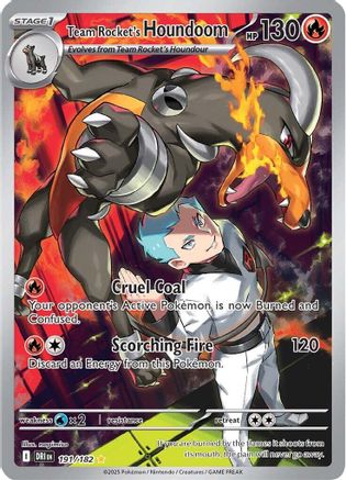 Team Rocket's Houndoom (191/182) - SDR  - Illustration Rare - Holofoil