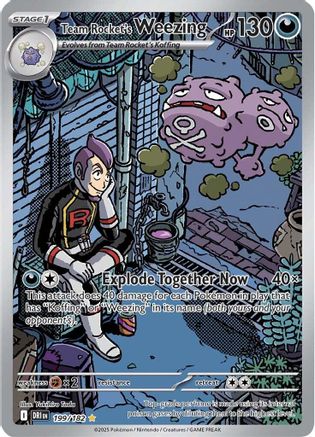 Team Rocket's Weezing (199/182) - SDR  - Illustration Rare - Holofoil