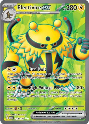 Electivire ex (212/182) - SDR  - Ultra Rare - Holofoil