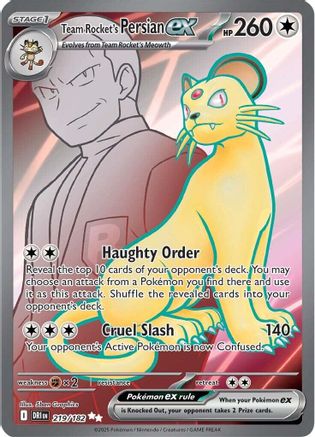 Team Rocket's Persian ex (219/182) - SDR  - Ultra Rare - Holofoil