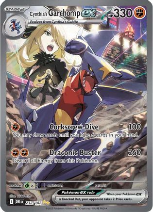 Cynthia's Garchomp ex (232/182) - SDR  - Special Illustration Rare - Holofoil