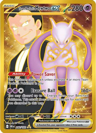 Team Rocket's Mewtwo ex (240/182) - SDR  - Hyper Rare - Holofoil