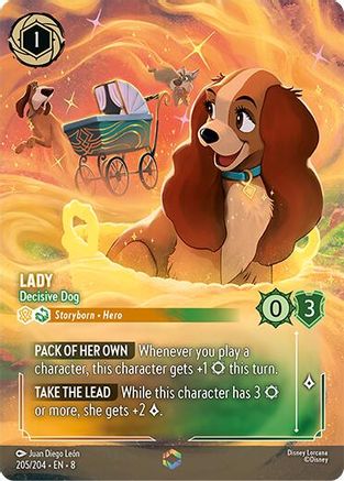 Lady - Decisive Dog (Enchanted) (205/204) - Enchanted - Holofoil