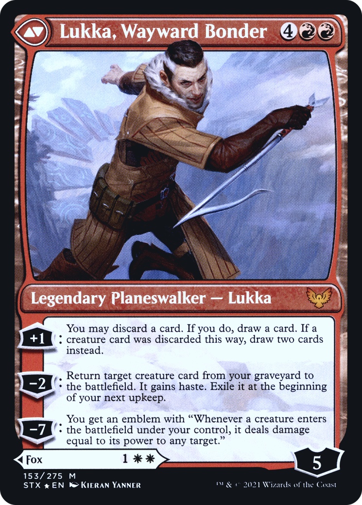 Mila, Crafty Companion // Lukka, Wayward Bonder (PRE-153S) - mythic - Foil
