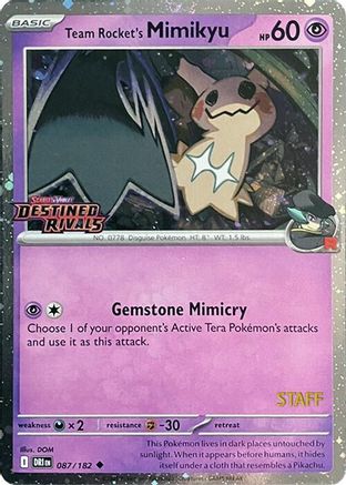 Team Rocket's Mimikyu (Prerelease) [Staff] (087/182) - MCP  - Uncommon - Holofoil