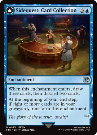Sidequest: Card Collection // Magicked Card (FIN-073) - uncommon: (enchantment) - Foil