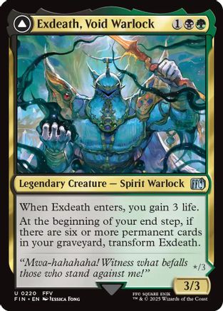 Exdeath, Void Warlock // Neo Exdeath, Dimension's End (FIN-220) - uncommon