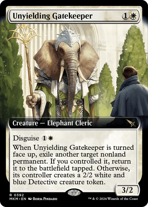 Unyielding Gatekeeper (MKM-392) - rare: (Extended Art)