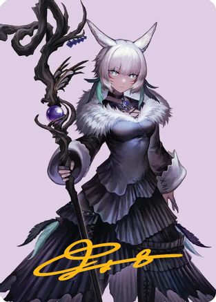 Y'shtola, Night's Blessed Art Card (53) (Gold-Stamped Signature) (AAFIN-053) - special