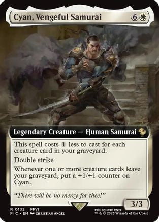 Cyan, Vengeful Samurai (Extended Art) (FIC-132) - rare