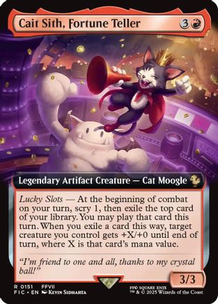 Cait Sith, Fortune Teller (Extended Art) (FIC-151) - rare - Foil