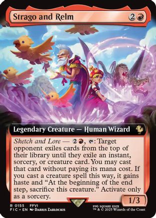 Strago and Relm (Extended Art) (FIC-155) - rare - Foil