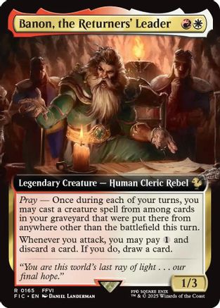 Banon, the Returners' Leader (Extended Art) (FIC-165) - rare - Foil