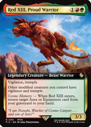 Red XIII, Proud Warrior (Extended Art) (FIC-181) - rare - Foil