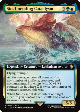 Sin, Unending Cataclysm (Extended Art) (FIC-185) - rare - Foil