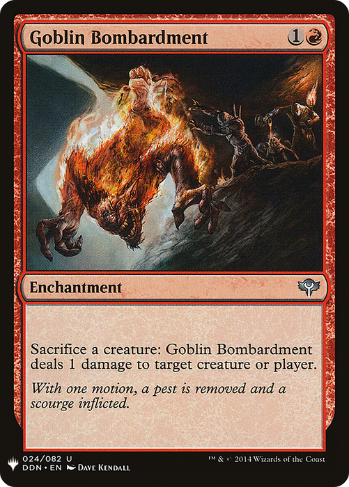Goblin Bombardment (LIST-DDN-24) - uncommon
