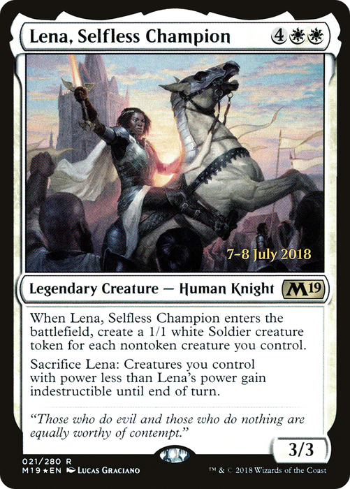 Lena, Selfless Champion (PRE-21S) - rare - Foil