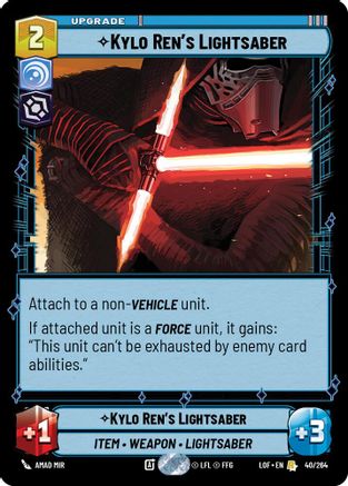 Kylo Ren's Lightsaber (040/264) - LOTF - Rare