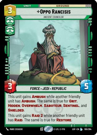 Oppo Rancisis - Ancient Councilor (105/264) - LOTF - Legendary