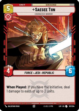Saesee Tiin - Courageous Warrior (167/264) - LOTF - Uncommon