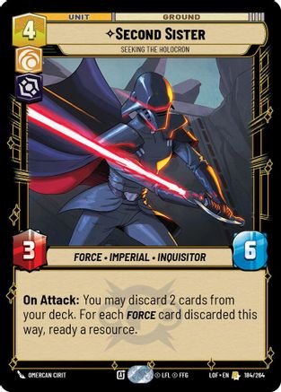 Second Sister - Seeking the Holocron (184/264) - LOTF - Rare