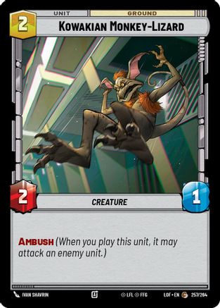 Kowakian Monkey-Lizard (257/264) - LOTF - Common