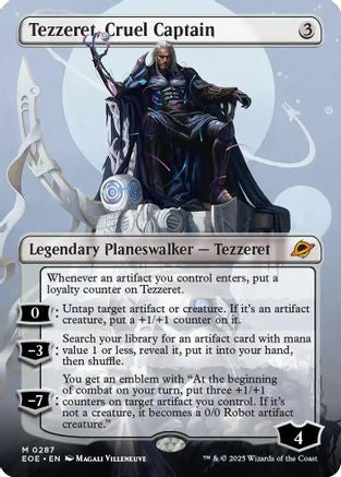 Tezzeret, Cruel Captain (Borderless) (EOE-287) - mythic - Foil