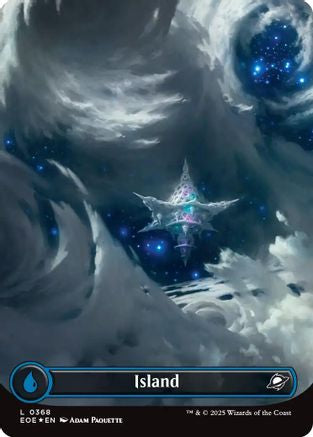 Island (0368) (Borderless) (Galaxy Foil) (EOE-368) - land - Foil