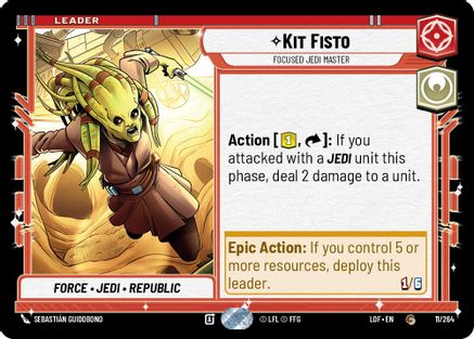 Kit Fisto - Focused Jedi Master (011/264) - LOTF - Common