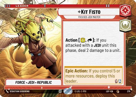 Kit Fisto - Focused Jedi Master (Hyperspace) (275) - LOTF - Rare