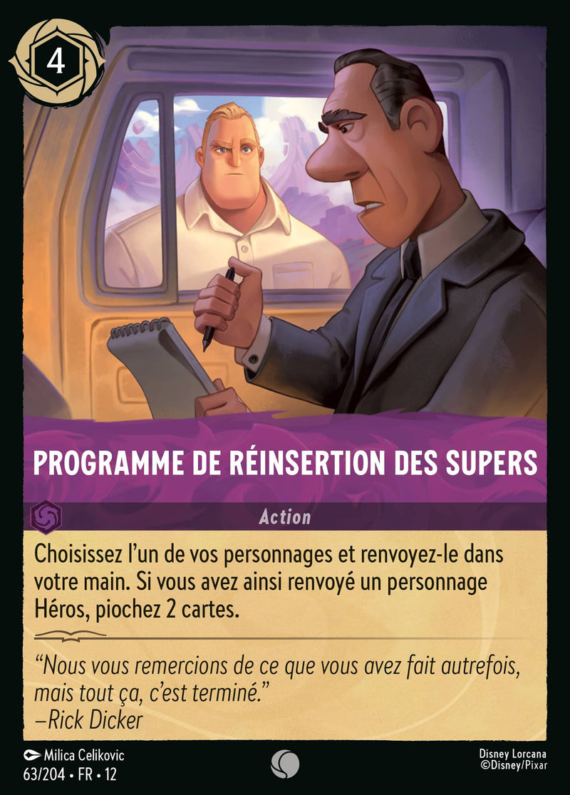 Programme de réinsertion des Supers