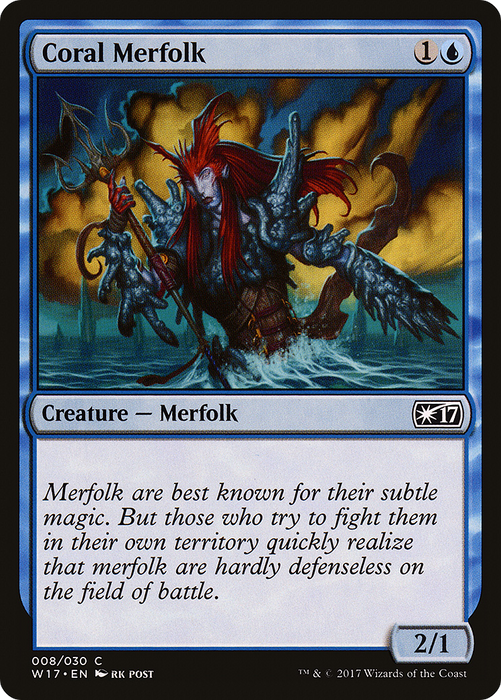 Coral Merfolk (W17-008) - common