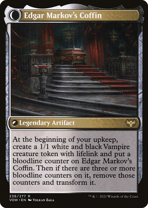 Edgar, Charmed Groom // Edgar Markov's Coffin (VOW-236) - rare: (Double Faced Transform) - Foil