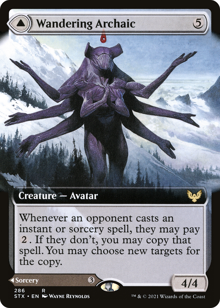 Wandering Archaic // Explore the Vastlands (STX-286) - rare: (Extended Art)