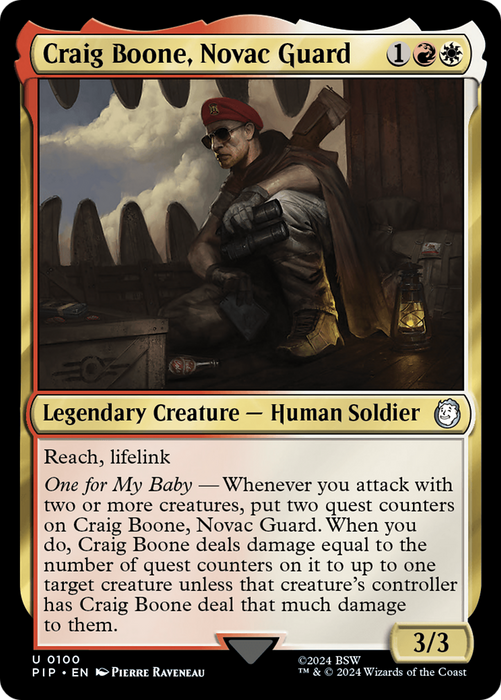 Craig Boone, Novac Guard (PIP-100) - uncommon - Foil