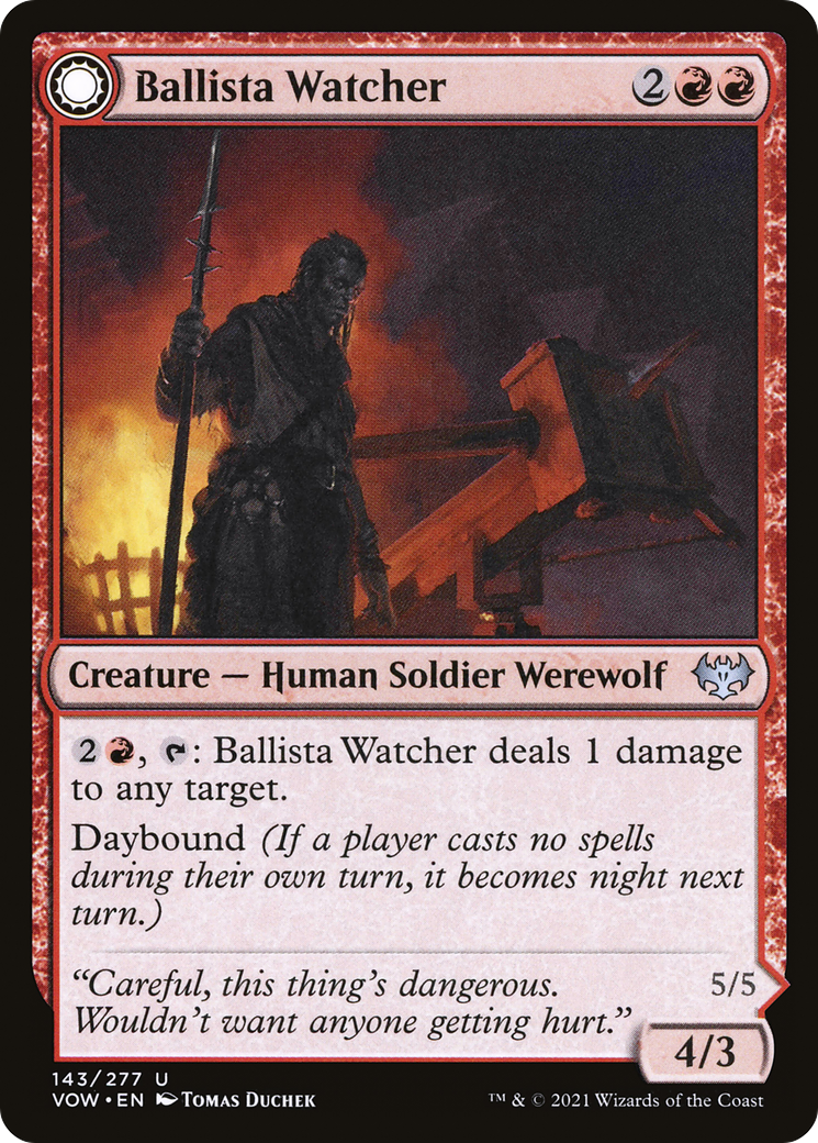 Ballista Watcher // Ballista Wielder (VOW-143) - uncommon: (Double Faced Transform)