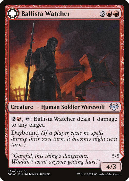Ballista Watcher // Ballista Wielder (VOW-143) - uncommon: (Double Faced Transform) - Foil