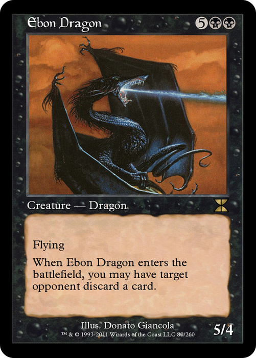Ebon Dragon (ME4-080) - rare - Foil