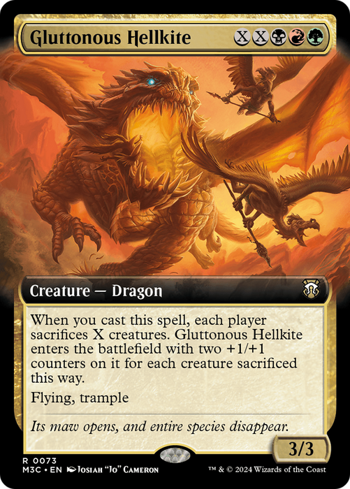 Gluttonous Hellkite (M3C-073) - rare: (Extended Art)