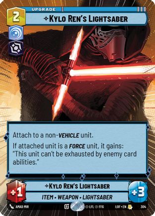 Kylo Ren's Lightsaber (Hyperspace) (304) - LOTF - Rare