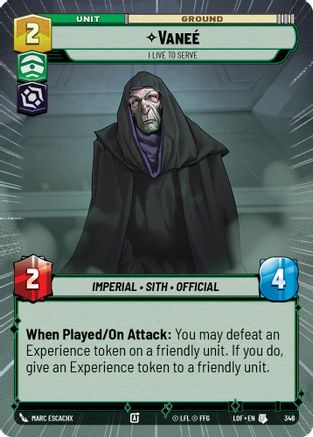 Vanee - I Live to Serve (Hyperspace) (346) - LOTF - Uncommon